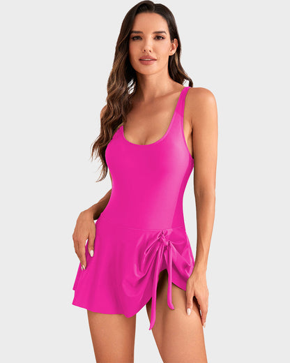 LAST DAY SALE: ONLY ￡12.99!!Women's One Piece Tummy Control Tie Knot Swimsuit