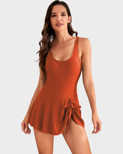 LAST DAY SALE: ONLY ￡12.99!!Women's One Piece Tummy Control Tie Knot Swimsuit