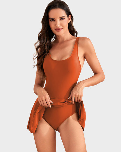 LAST DAY SALE: ONLY ￡12.99!!Women's One Piece Tummy Control Tie Knot Swimsuit
