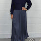💝Women’s Stylish and Elegant Round-neck Pleated Dress