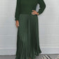 💝Women’s Stylish and Elegant Round-neck Pleated Dress