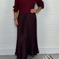 💝Women’s Stylish and Elegant Round-neck Pleated Dress