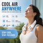 ¡OFERTA ESPECIAL 2026!🔥¡Más de 50.000 unidades vendidas! Ventilador de cuello con aire acondicionado: ultrasilencioso, rotación de 360°, 3 velocidades. Refrigeración manos libres, batería de larga duración. ¡Imprescindible para el verano!