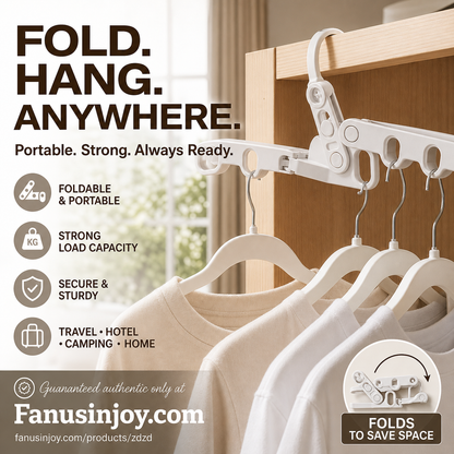 🎉🎉Buy One Get One Free！🥼Hang clothes anywhere you want！Portable Foldable Clothes Hanger
