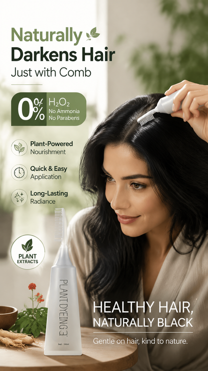 ✨ German Plant-Based Hair Dye for Salon-Perfect Roots – 100% Plant Power, Easy to Use & Covers Gray Hair in 5 Minutes 🌿