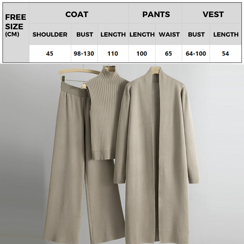 ✅Free Shipping✈️3-Piece Set - Autumn Sleeveless Vest & Cardigan & Trousers