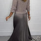 💝Women’s Stylish and Elegant Round-neck Pleated Dress