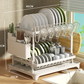 🍽️ 50% OFF!  2-Tier Dish Rack – With Drip Tray, Space-Saving & Ideal for Family Kitchens 🏠