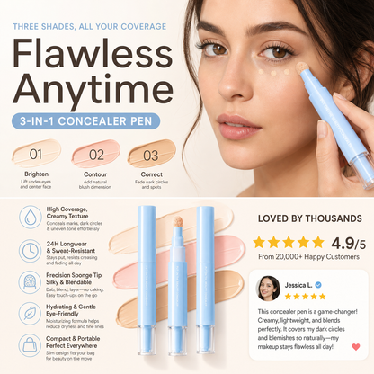 🔥BUY 1 GET 1 FREE🔥💙Multipurpose Concealer & Foundation Eye Concealer -👍24-hour Long-lasting