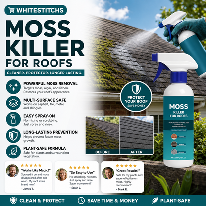 📢📢50% OFF !! ⏰Multi-Surface Roof Moss & Algae Cleaner Spray