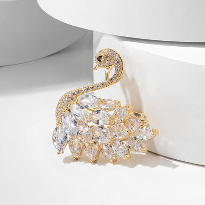 🎄【Christmas Carnival】🎁✨High-end crystal swan brooch