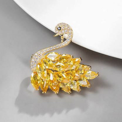 🎄【Christmas Carnival】🎁✨High-end crystal swan brooch