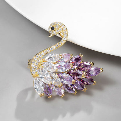 🎄【Christmas Carnival】🎁✨High-end crystal swan brooch