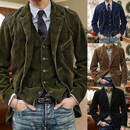 🎁 2024 Men's Winter Fleece Corduroy Blazer