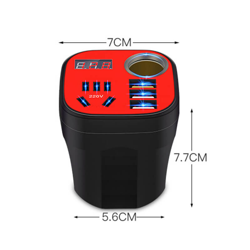 🔥Time-limited special offer💕🚗Car mounted cup type inverter converter QC charger（50%）🔥