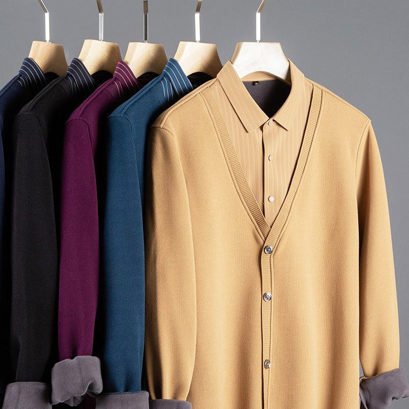 Men’s Business Casual Thermal Cardigan
