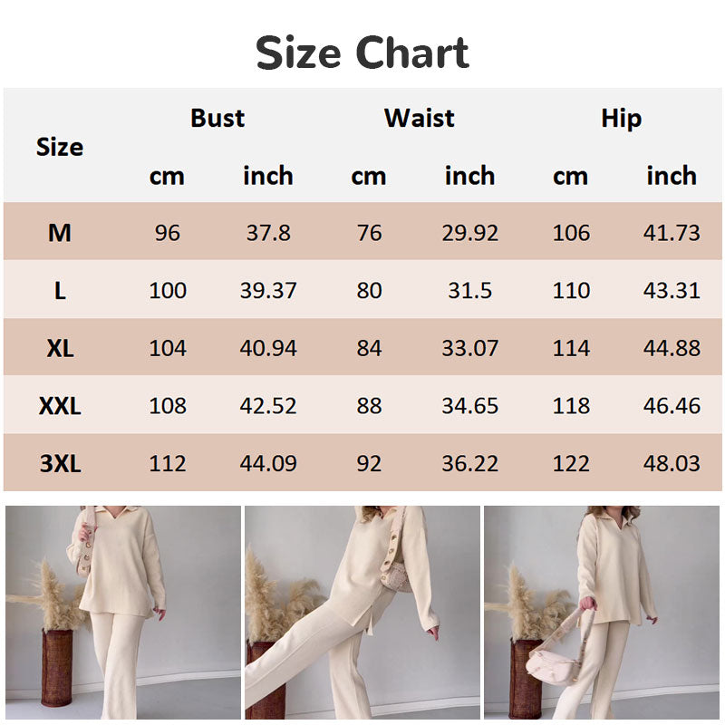 🔥Hot Sale 39% OFF🎁V-Neck Casual Slit Knitted Two-Piece Set