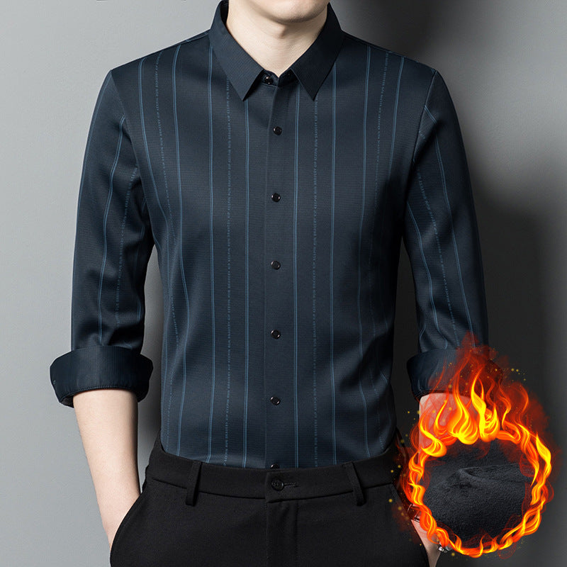 🔥Men's Winter Padded Stretch Wrinkle-Free  Shirt（40% OFF）