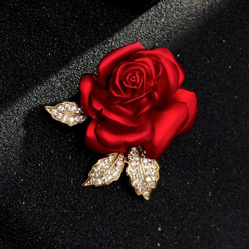 🎄【Christmas Carnival】🎁✨High-Quality Enameled Rose Brooch