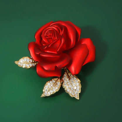 🎄【Christmas Carnival】🎁✨High-Quality Enameled Rose Brooch