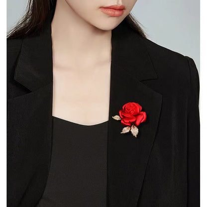 🎄【Christmas Carnival】🎁✨High-Quality Enameled Rose Brooch