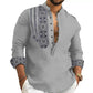 🎉Saldi imperdibili - 50% di sconto🎉Camicia casual a maniche lunghe con colletto alla coreana per uomo