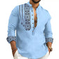 🎉Saldi imperdibili - 50% di sconto🎉Camicia casual a maniche lunghe con colletto alla coreana per uomo