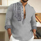 🎉Saldi imperdibili - 50% di sconto🎉Camicia casual a maniche lunghe con colletto alla coreana per uomo