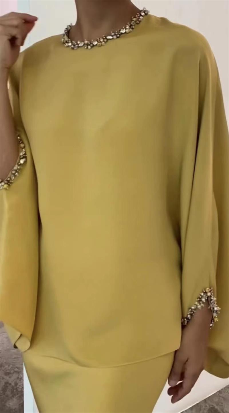 ✨New Arrival✨Fashion Solid Color Irregular Top Skirt Two-Piece Set