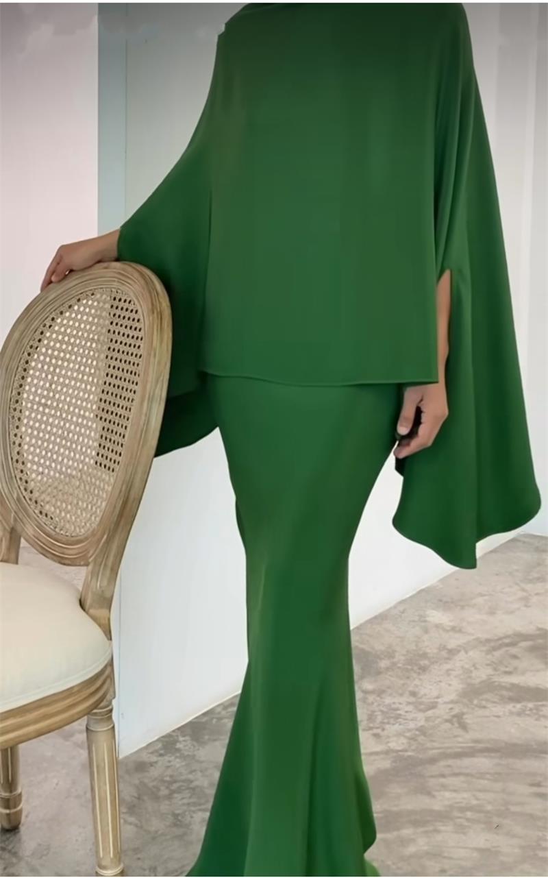 ✨New Arrival✨Fashion Solid Color Irregular Top Skirt Two-Piece Set