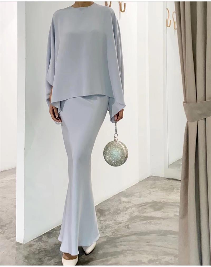 ✨New Arrival✨Fashion Solid Color Irregular Top Skirt Two-Piece Set