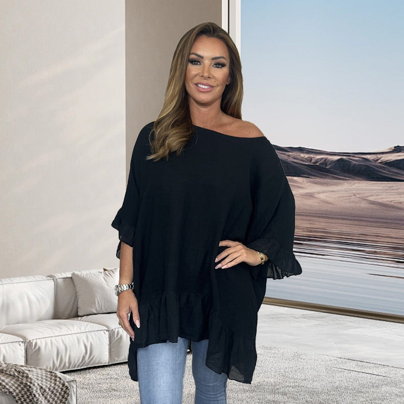 🌷Limited Time 52% OFF💞Loose Pleated Off Shoulder Blouses for Women