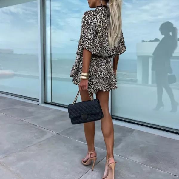 🌷Limited Time 49% OFF💞🌷Women's Leopard Print Fashion Jumpsuit Shorts