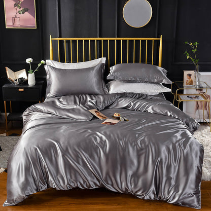 ✅Free Shipping✈️Luxury Pure Mulberry Silk Bedding Four Piece Set