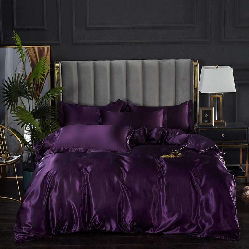 ✅Free Shipping✈️Luxury Pure Mulberry Silk Bedding Four Piece Set