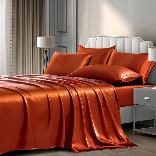 ✅Free Shipping✈️Luxury Pure Mulberry Silk Bedding Four Piece Set