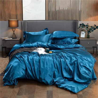 ✅Free Shipping✈️Luxury Pure Mulberry Silk Bedding Four Piece Set