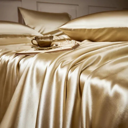 ✅Free Shipping✈️Luxury Pure Mulberry Silk Bedding Four Piece Set