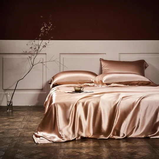 ✅Free Shipping✈️Luxury Pure Mulberry Silk Bedding Four Piece Set