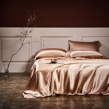 ✅Free Shipping✈️Luxury Pure Mulberry Silk Bedding Four Piece Set