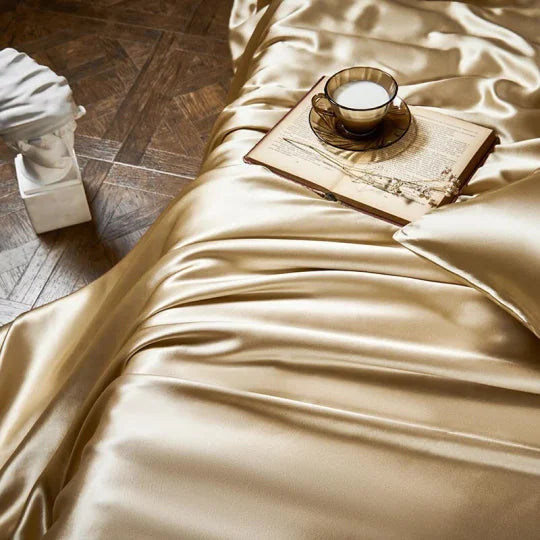 ✅Free Shipping✈️Luxury Pure Mulberry Silk Bedding Four Piece Set