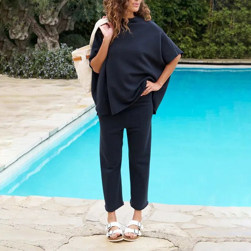 ⏳Limited Sale 50% OFF🌸Women's 3/4 Sleeve Capelet Wide-Leg Pants Set