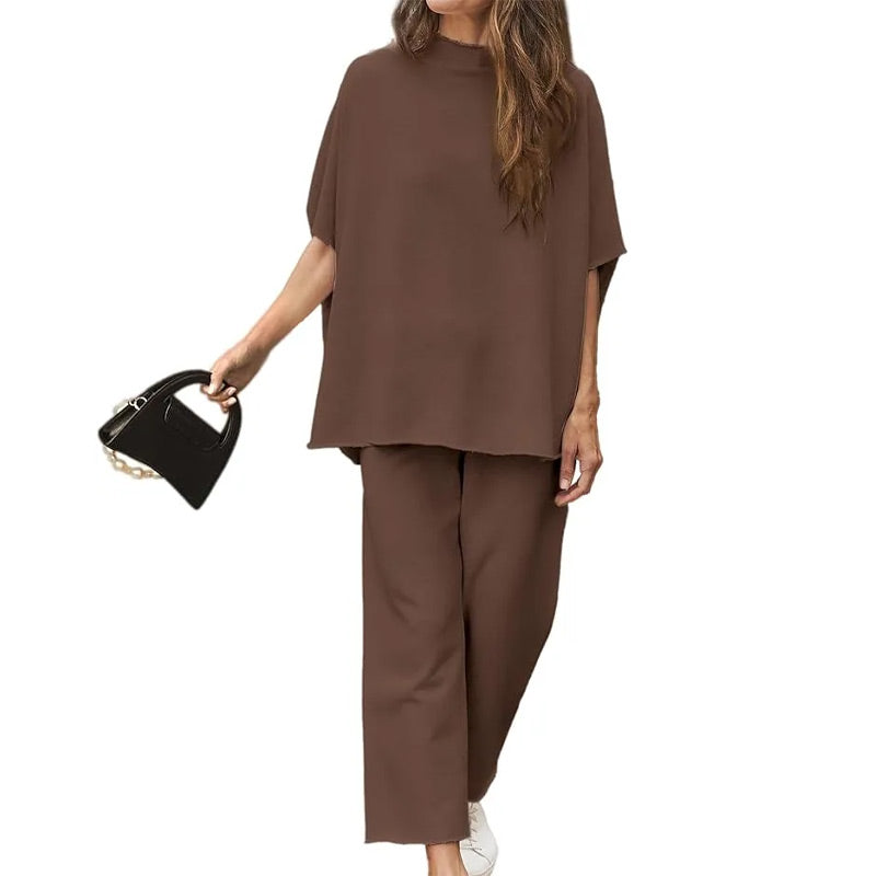 ⏳Limited Sale 50% OFF🌸Women's 3/4 Sleeve Capelet Wide-Leg Pants Set