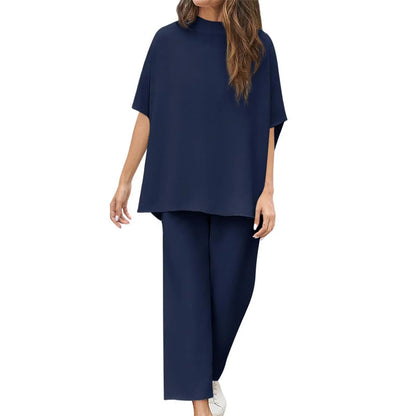 ⏳Limited Sale 50% OFF🌸Women's 3/4 Sleeve Capelet Wide-Leg Pants Set