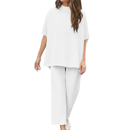 ⏳Limited Sale 50% OFF🌸Women's 3/4 Sleeve Capelet Wide-Leg Pants Set