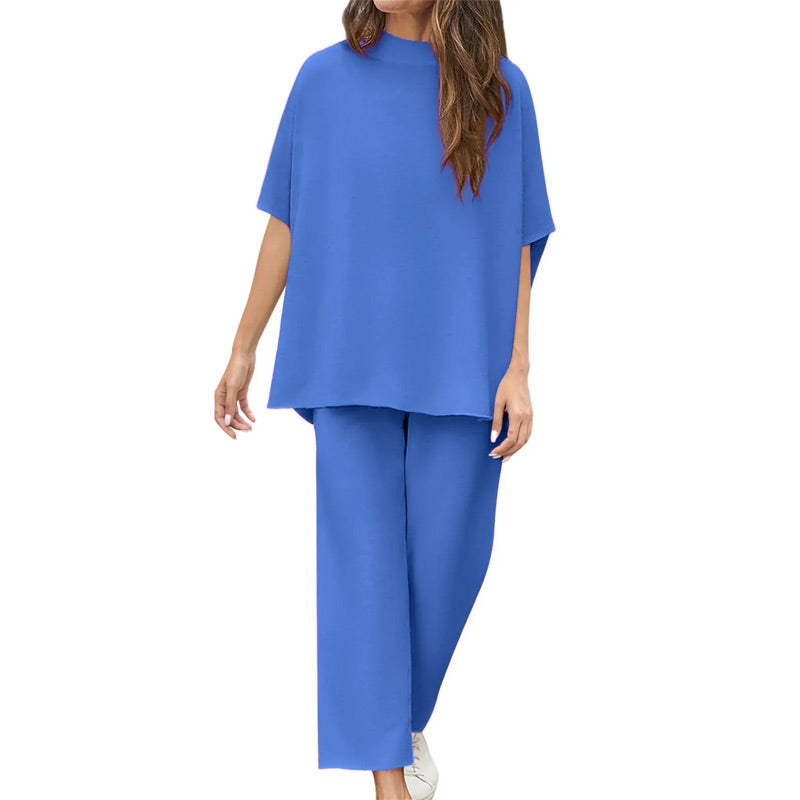 ⏳Limited Sale 50% OFF🌸Women's 3/4 Sleeve Capelet Wide-Leg Pants Set