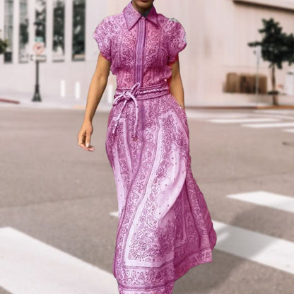 🦋New Arrival-Women Vintage Printed Two Piece Set