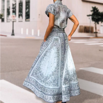 🦋New Arrival-Women Vintage Printed Two Piece Set