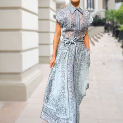 🦋New Arrival-Women Vintage Printed Two Piece Set