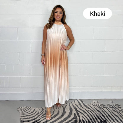 💃 Hot Sale 62% off- Gradient Pleated Sleeveless Dress💖